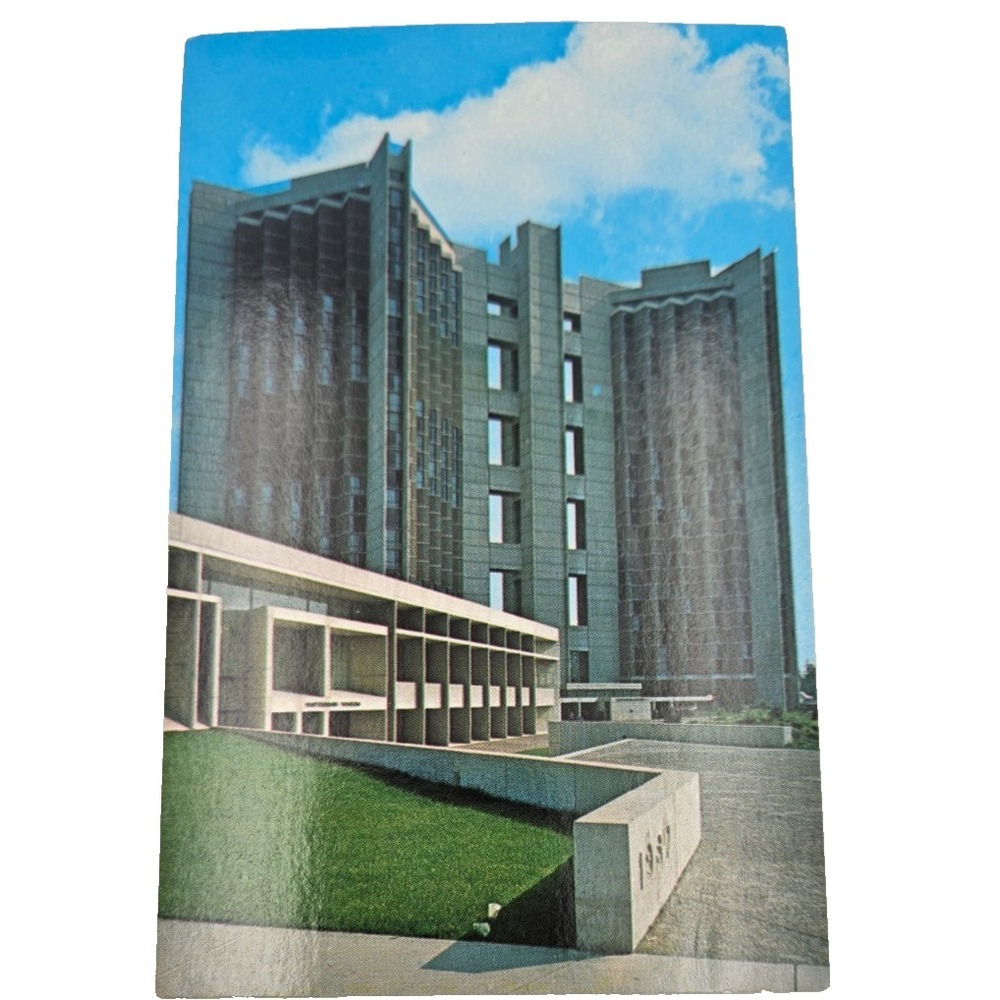 Vintage postcard featuring Watterson Towers at Illinois State University in Norm